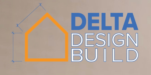 A logo for delta design build